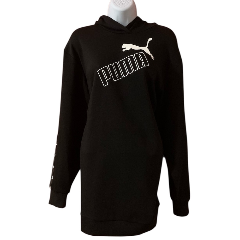Puma Black Hoodie with Logo Women M